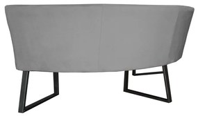 Eetkamerbank - Hengelo - geschikt voor ronde tafel 130 cm - stof Element lichtgrijs 04