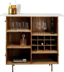 Kare Design Grace Barmeubel Mangohout Met Marmer - 120 X 48cm.