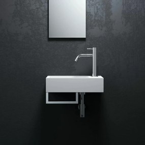 Clou Flush 3 fontein solid surface 36cm rechts met handdoekhouder wit mat