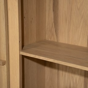 Hoge Design Kast Eikenhout Naturel - 120x50x210cm.