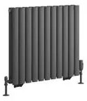 Eastbrook Tunstall dubbele radiator 65x60cm 1010W antraciet