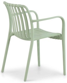Tuinset 6 personen 210 cm Kunststof Groen Domani Furniture Vento/Weston