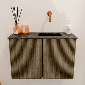 Mondiaz Joya DLux 60cm toiletmeubel dusk met wastafel faye rechts zonder kraangat lava
