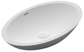 Riho Avella waskom solid surface ovaal wit mat