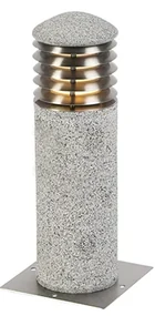 Buitenlamp graniet met grondpin en kabelmof 40cm IP55 - Happy Modern E27 Buitenverlichting Steen / Beton