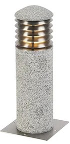 Moderne staande buitenlamp graniet 40 cm - Happy Modern E27 Buitenverlichting cilinder / rond Steen / Beton