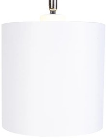 Moderne vloerlamp wit met goud - Lofty