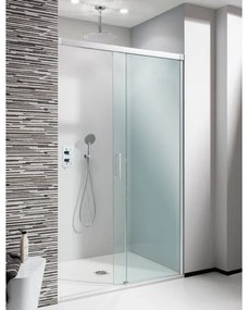 Crosswater Design S softclose schuifdeur 170x195cm helder veiligheidsglas zilver profiel DSLSC1700