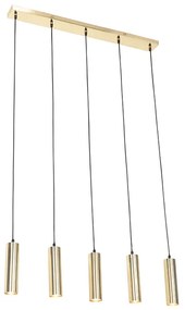 Moderne hanglamp messing 5-lichts - Jeana