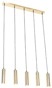 Eettafel / Eetkamer Moderne hanglamp messing 5-lichts - Jeana Modern GU10 Binnenverlichting Lamp