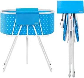 VEVOR Draagbare hondenbadkuip, verhoogde en opvouwbare badkuip voor huisdieren met snelle afvoer, badkuip voor het wassen en verzorgen van kleine en middelgrote honden en katten, lichtblauw