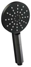 Brauer Black Carving complete inbouw regendouche set 10 met 30cm douchekop, gebogen muurarm en 3 standen handdouche mat zwart