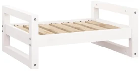 vidaXL Hondenmand 65,5x50,5x28 cm massief grenenhout wit