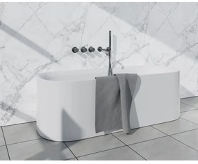 Fortifura Nebbio Badcombinatie-set - thermostaatkraan - wandaansluitbocht met handdouchehouder- gladde doucheslang - staaf handdouche - uitloop - gunmetal SW1183068 2x SW1183076 2x SW1183081 SW766536 SW721