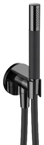 Hotbath Cobber Staaf Handdouche met douche aansluiting en opsteek Zwart Chroom M440