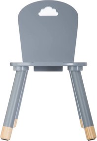 Atmosphera grijze Douceur Stoel - Dennenhouten Poten - Zithoogte 25,7 cm