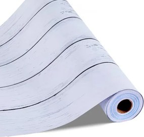 VEVOR Zelfklevend Behang, 45 cm x 15 m, Muurbehang, Zelfklevende Folie met Witte Houtlook, Meubelfolie, Meubelsticker, Decoratieve Vinylrol voor Slaapkamer, Keuken, Kantoor, Badkamer, Bureau