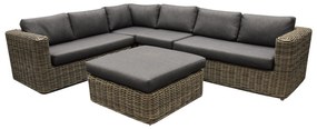 Cervo hoek loungeset 5-delige grijs wicker