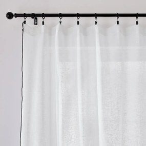 Linnen paneel afgezet met zwart biaisband, ONEGA