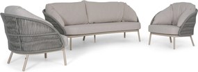 Stoel en Bank Loungeset 4 personen Rope Zand/Beige  Santika Furniture Santika