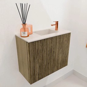 Mondiaz Joya DLux 50cm toiletmeubel dusk met wastafel faye rechts 1 kraangat meli