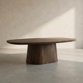 Organische Salontafel Acaciahout - 135 X 70cm.