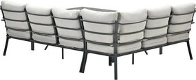 Garden Impressions Senja lounge dining set 3-delig links - desert sand