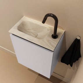 Mondiaz Ture DLux toiletmeubel 40cm cale met wastafel ostra links met kraangat