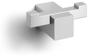 Zack Carvo dubbele handdoekhaak 6,5x2,6x4,5cm Mat Gesatineerd RVS 40484