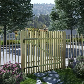 vidaXL Poort 100x100 cm geïmpregneerd grenenhout