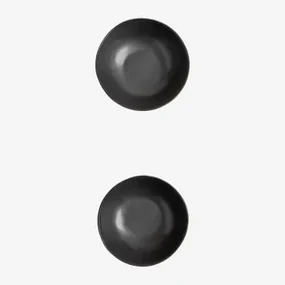 Pak De 2 Schalen Belvere Zwart & Ø13 Cm - Sklum