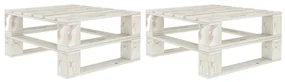 vidaXL Tuintafels 2 st pallet hout wit