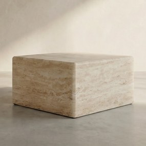 Travertin Salontafel Vierkant - 60 X 60cm.