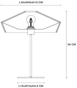 Lucide Yunkai tafellamp 40cm E27 rotan