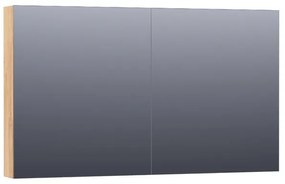 Saniclass Plain Spiegelkast - 120x70x15cm - 2 links/rechtsdraaiende spiegeldeuren - MFC - nomad SK-PL120NM