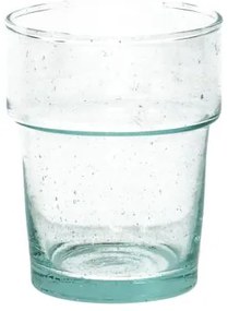 Stapelbaar glas, gerecycled glas, handgeblazen, 175 ml