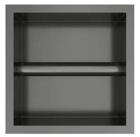 Hotbath &MORE Inbouw Toiletrol Houder - 16x16x13cm - Geborsteld gunmetal PVD PH016BGP