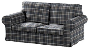 Dekoria IKEA hoes voor Ektorp 2-zits slaapbank - NIEUW model, bruin- blauw