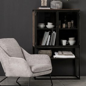 Must Living Baboon Houten Vitrinekast - 90x40x140cm.