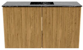 Mondiaz Joya DLux 70cm toiletmeubel oak met wastafel faye midden zonder kraangat lava