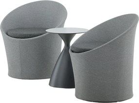 The Outsider Lounge/Balkon Set- Luuk - Zwart/Grijs - Tafel - 2 Kussens - The Outsider