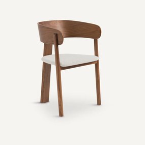 Tafelstoel van badstof, 3 poten, MARAIS, ontwerp Emmanuel Gallina