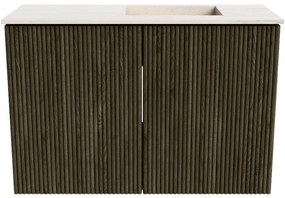 Mondiaz Joya DLux 60cm toiletmeubel shadow met wastafel faye rechts 1 kraangat meli