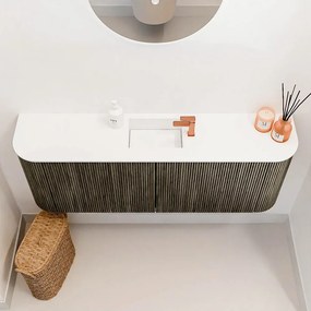 Mondiaz Joya 115cm toiletmeubel ronding links/rechts shadow met wastafel faye midden 1 kraangat talc
