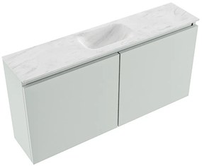 Mondiaz Ture DLux toiletmeubel 100cm greey met wastafel opalo midden met kraangat