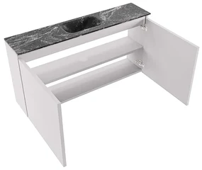 Mondiaz Ture DLux toiletmeubel 100cm cale met wastafel lava midden zonder kraangat