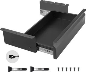 VEVOR Onderbureaulade 440x223x101 mm, Onderbureaulade, Verborgen Bureau-opbergorganizer, Pennenlade onder de tafel voor Zit-Sta werkplekken op Kantoor &amp; Thuis