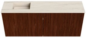 Mondiaz Joya DLux 100cm toiletmeubel ruby met wastafel faye links zonder kraangat meli