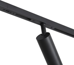 Modern railsysteem zwart met 2 spots en 3 hanglampen 1-fase - Slimline Uzzy Eira