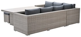 Garden Impressions Tennessee lounge dining set links 5-delig vintage willow - texfiber